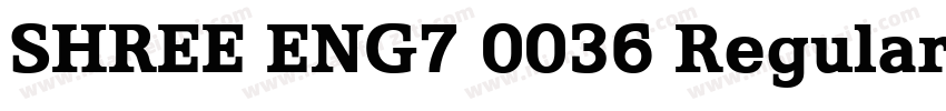 SHREE ENG7 0036 Regular字体转换